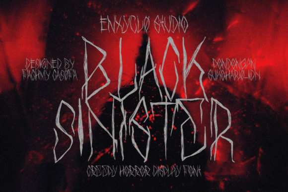 Black Sinister Font for Spooky Headlines and Halloween Designs