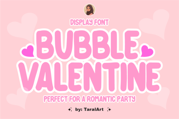 Bubble Valentine Font for Romantic Craft Projects