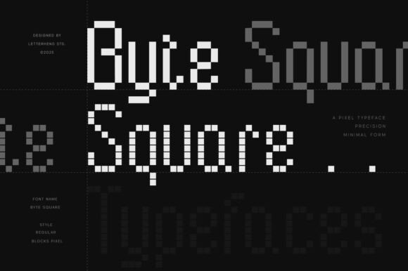 Byte Square: A Digital Minimalist Font for Modern Branding