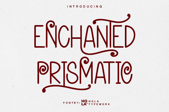 Enchanted Prismatic: A Whimsical Display Font for Creative Projects