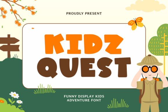 Kidz Quest: A Bold Display Font for Creative Branding