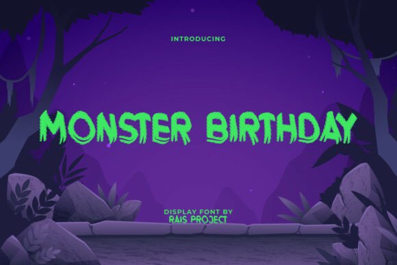 Monster Birthday Font for Bold Branding and Display Needs