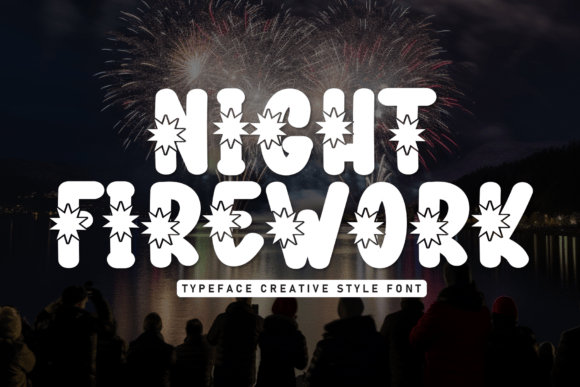 Night Firework Display Font for Bold Visual Impact