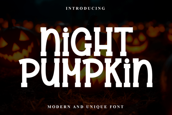 Night Pumpkin Display Font for Editorial Design