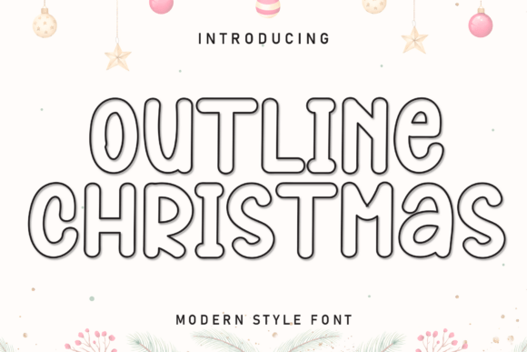Outline Christmas for Holiday Campaigns and Seasonal Branding