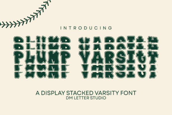 Plump Varsity Stacked Font for Editorial Design and Creative Projects