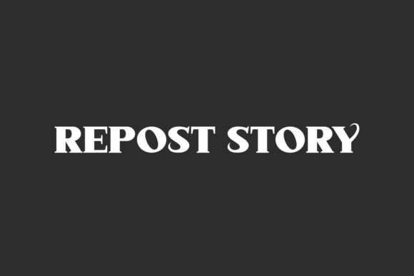 Repost Story Font for Handmade Creations