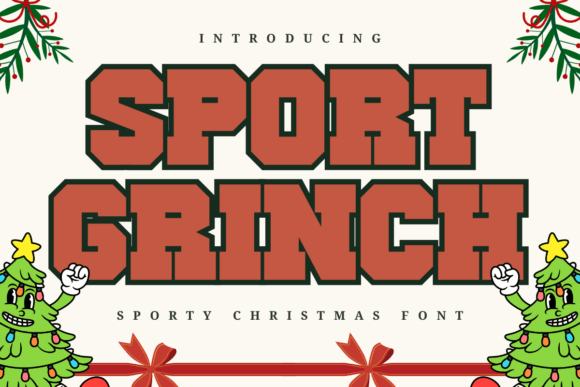 Sport Grinch Font for Festive and Sporty Craft Projects