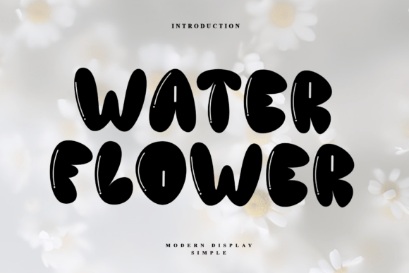 Watery Flower Display Font for Web Design Projects
