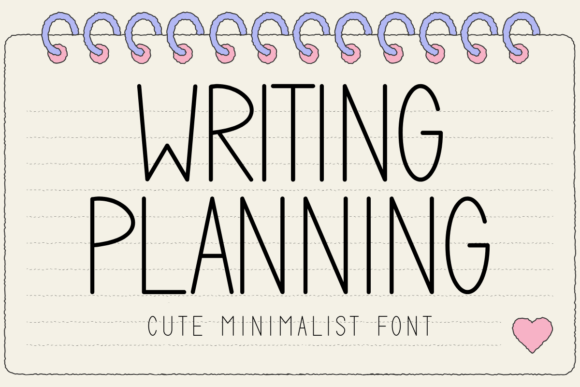 Writing Planning Font for Handmade Creations